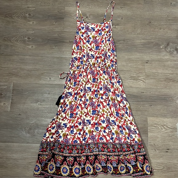 Band Of Gypsies Faux Wrap Paisley Dress Size Small - Picture 7 of 9